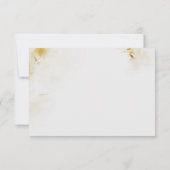 フローラブルゴーニュ金ゴールド感謝してい秋の結婚式ユー カード (裏面)