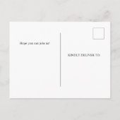 フローラブルゴーニュ金ゴールド抽象芸術ブライダルシャワー インビテーションポストカード (裏面)