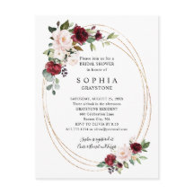 フローラブルゴーニュ金ゴールド抽象芸術ブライダルシャワー