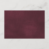 フローラブルゴーニュ青い女の子の赤ちゃんシャワー本のリクエスト エンクロージャーカード (裏面)