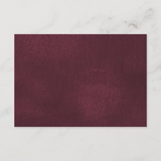 フローラブルゴーニュ青い女の子の赤ちゃんシャワー本のリクエスト エンクロージャーカード (裏面)