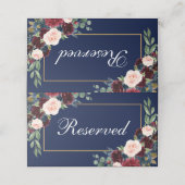 フローラブルゴーニュ青金ゴールド結婚ズ予約 プレイスカード (外部開封)