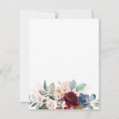 フローラブルゴーニュeucalyptus結婚式の日付を保存 (裏面)