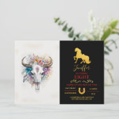 フローラブルスカルウォーターカラーアート 招待状 (スタンド正面)