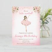 フローラブルネットヘアバレリーナ誕生日 招待状 (スタンド正面)