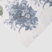 フローラブルーとホワイトのヴィンテージ英語の切り離し 薄葉紙 (詳細)