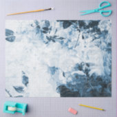 フローラブルーとホワイトヴィンテージEphemera Decompage 2 薄葉紙 (クラフト)