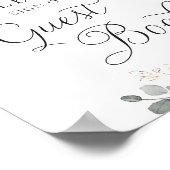 フローラブルーアジェ結婚アのゲストブックサイン ポスター (角)