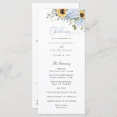 フローラブルーアジサイひまわり結婚式 プログラム (正面/裏面)