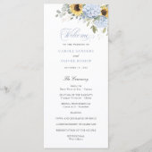 フローラブルーアジサイひまわり結婚式 プログラム (正面)