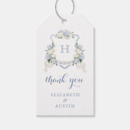 フローラブルーアジサイ結婚クレスト ギフトタグ