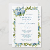 フローラブルーアジサイ結婚ズのリハーサルディナー 招待状 (正面)