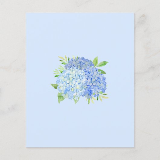 フローラブルーアジダゲアブーケバジェットブライダルシャワー (裏面)