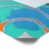 フローラブルーアールデコヴィンテージブライダルシャワーへようこそ ポスター (角)