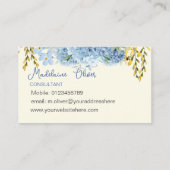 フローラブルーイエローシモダンック 名刺 (裏面)