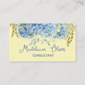 フローラブルーイエローシモダンック 名刺 (正面)