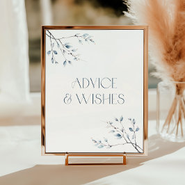 フローラブルーウィンターボタニカルアドバイスとウィッシュ ポスター