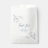 フローラブルーウィンターボタニカルブライダルシャワー フェイバーバッグ (正面)