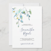 フローラブルーウォーターカラーボタニカルブライダルシャワー (正面)