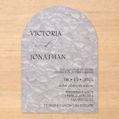 フローラブルーエレガントな結婚式 アクリル招待状 (正面)