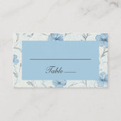 フローラブルーエレガントカントリー庭園の結婚式護衛 プレイスカード (正面)