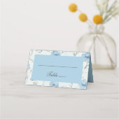 フローラブルーカントリーガーデンエレガントなウェディングエスコート プレイスカード (正面)