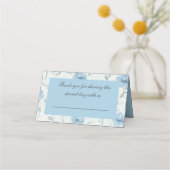 フローラブルーカントリーガーデンエレガントな結婚式 プレイスカード (正面)