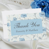 フローラブルーカントリー庭園の結婚式ありがとう サンキューカード