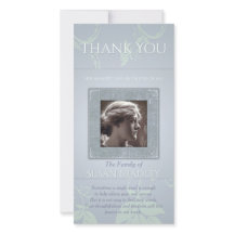 フローラブルーグレーテンプレート悔やみや弔慰ありがとうP