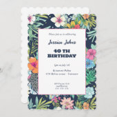 フローラブルーサボテン40位 招待状 (正面/裏面)