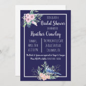 フローラブルージェイブライダルシャワー招待状 招待状 (正面/裏面)