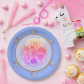 フローラブルース抽象芸術パソバーセダープレート ペーパープレート (パーティー)