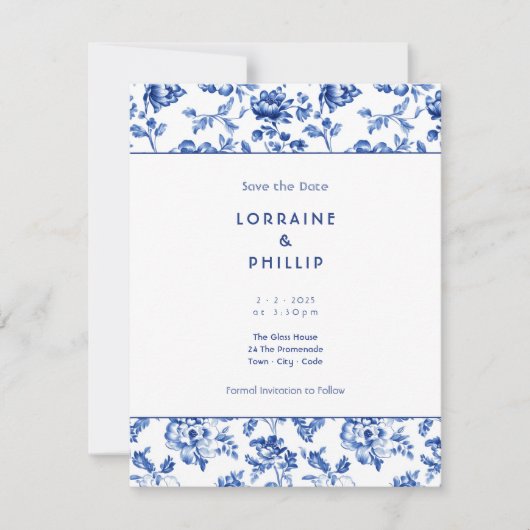 フローラブルーソフトヴィンテージスタイル セーブザデート (正面)
