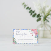 フローラブルータイルブライダルシャワーゲームカード 名刺 (スタンド正面)