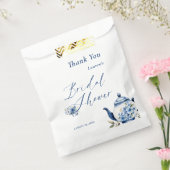 フローラブルーティーパーティーブライダルシャワーへようこそ フェイバーバッグ (封をした状態)