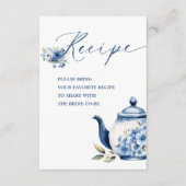 フローラブルーティーパーティーブライダルシャワーレシピ エンクロージャーカード (正面)