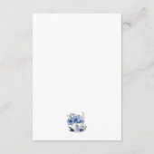 フローラブルーティーパーティーブライダルシャワーレシピ エンクロージャーカード (裏面)