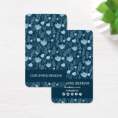 フローラブルーティール（緑がかった色）イヤリングジュエリー表示カード (デスク)