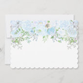 フローラブルーバプテスマ《キリスト教》洗礼式や命名式招待状 招待状 (裏面)