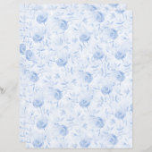 フローラブルーバラダマススクレープブック紙 (正面/裏面)
