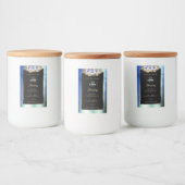 フローラブルーバラ大理石プロダクトラベルロゴブラック フードラベル (ボトル)