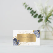 フローラブルーバラ金ゴールドのカスタマイズ 名刺 (スタンド正面)