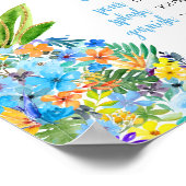 フローラブルーパイナップルベビーシャワーマママオサバー ポスター (角)