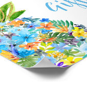 フローラブルーパイナップル赤ちゃんシャワー本とギフト ポスター (角)