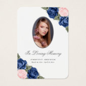 フローラブルーピンクシルバーメモリアル葬儀祈りの言葉 (正面)