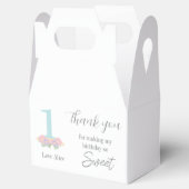 フローラブルーピンクパステル1st誕生日ありがとう フェイバーボックス (オープン)