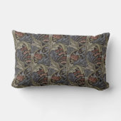 フローラブルーピンクヴィンテージウィリアムモリスブルーベル ランバークッション (裏面)