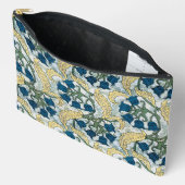 フローラブルーフラワーズリリーバレーリピーター アクセサリーポーチ (見開き)