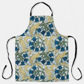 フローラブルーフラワーズリリーバレーリピーター エプロン (正面)