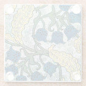 フローラブルーフラワーズリリーバレーリピーター ガラスコースター (裏面)